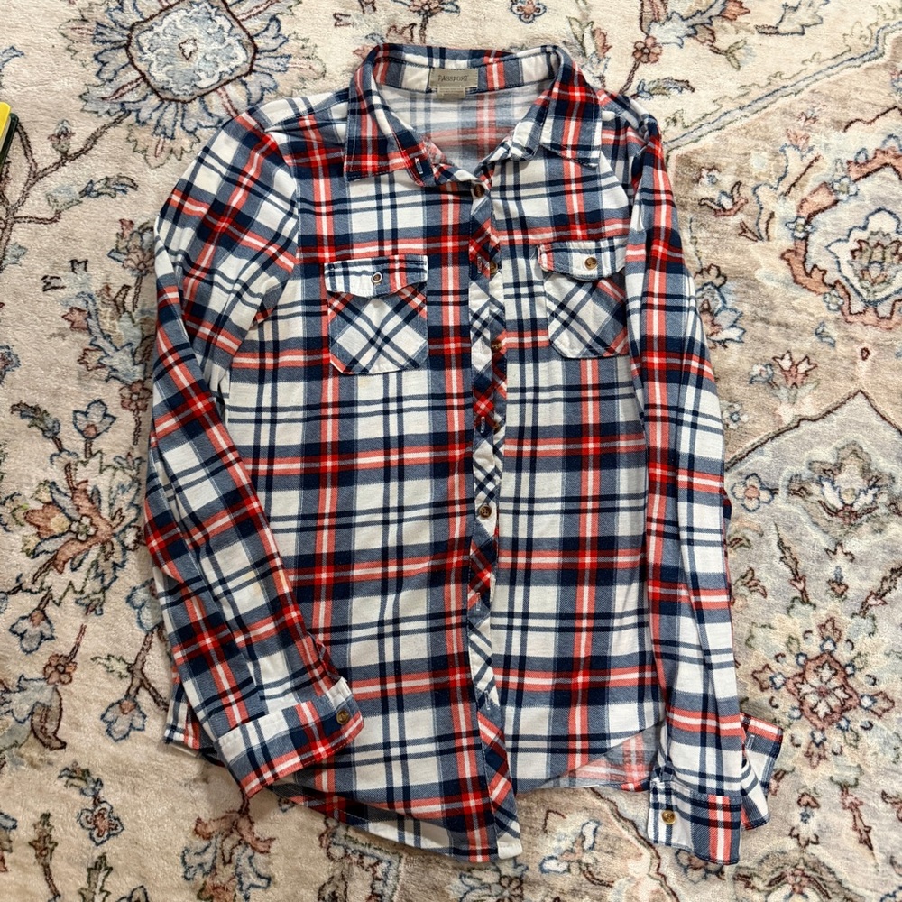 Passport Red and Blue Plaid Shirt